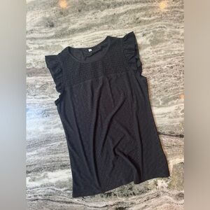 Black Sleeveless Blouse Small